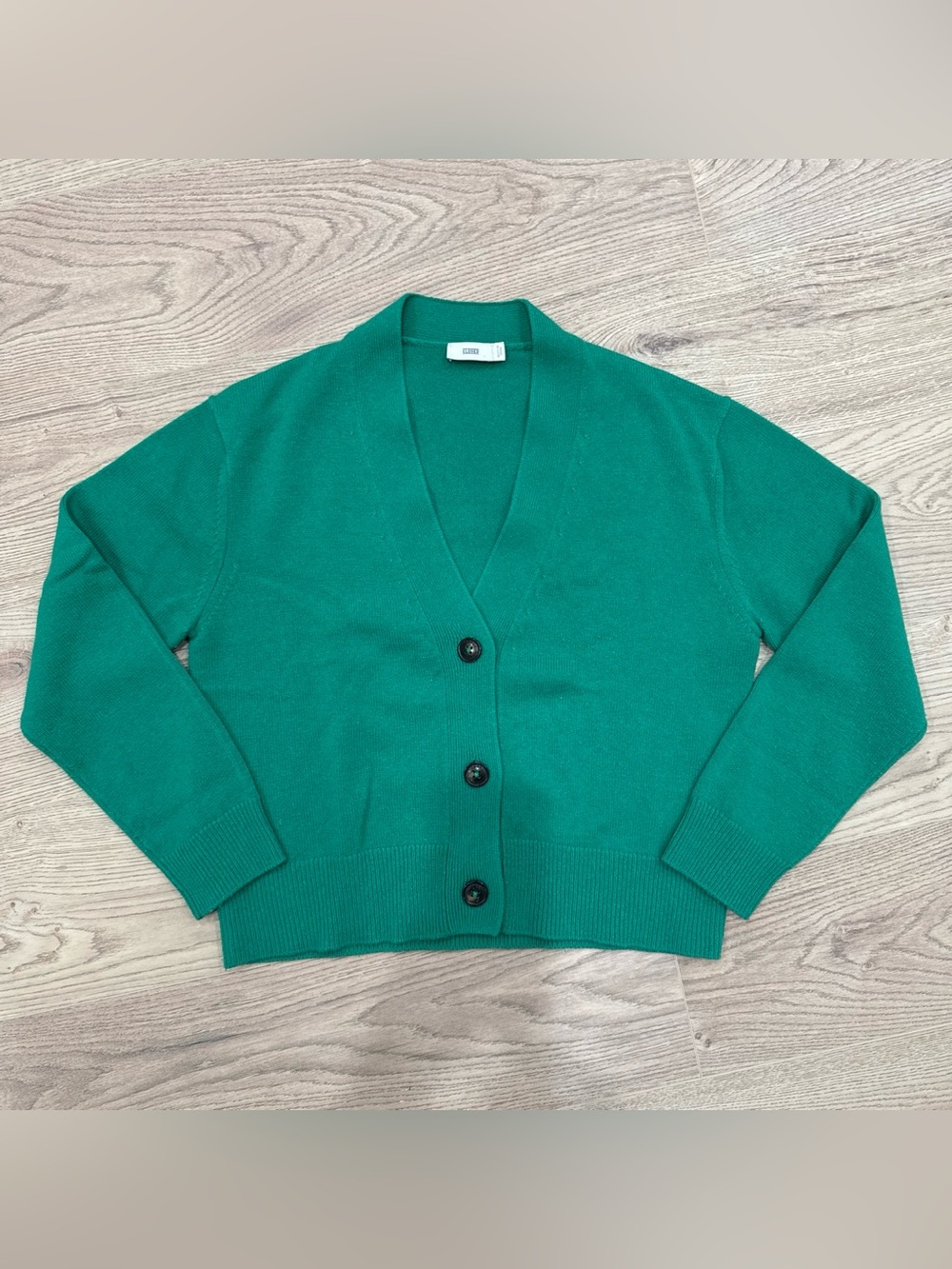 CLOSED Emerald Green V-Neck Button Cardigan